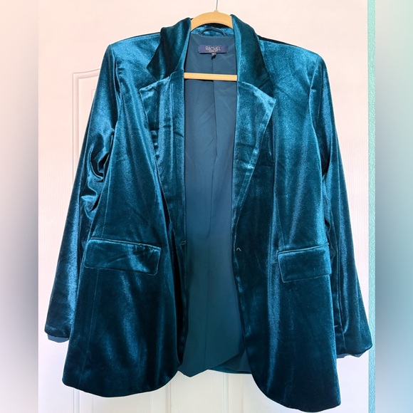 Rachel Roy Teal Velvet Women's Suit - Picture 5 of 7